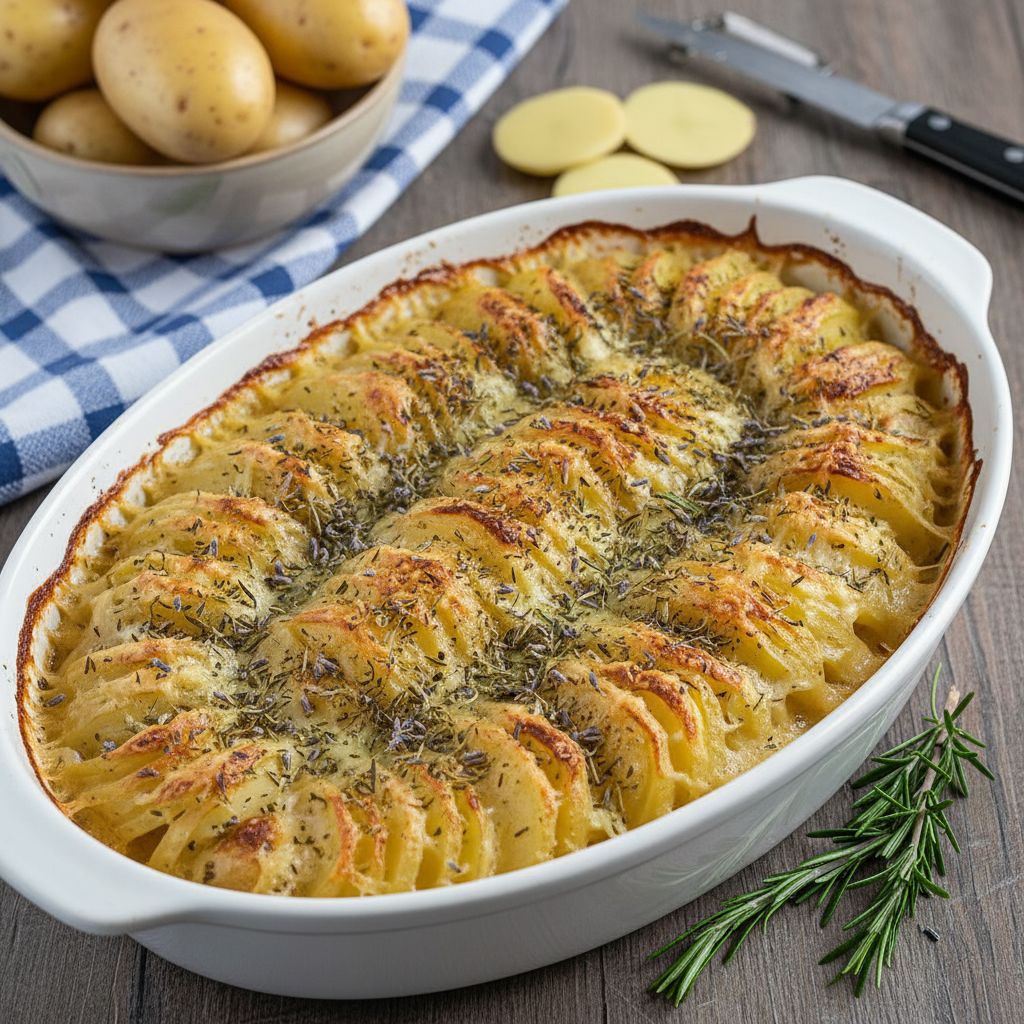 Gratin dauphinois revisité sans viande terminé