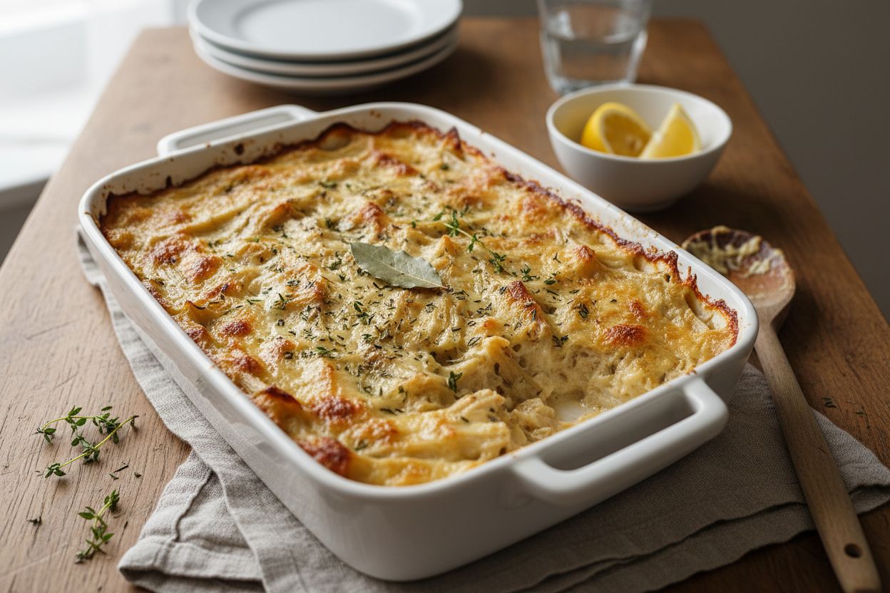 Gratin de cardons à la moelle végétale terminé