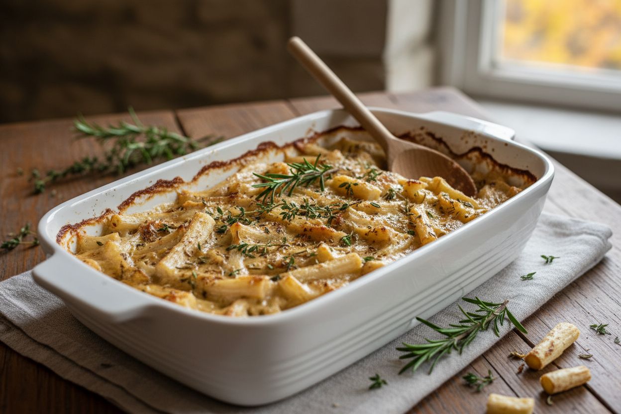 Gratin de salsifis sans béchamel terminé