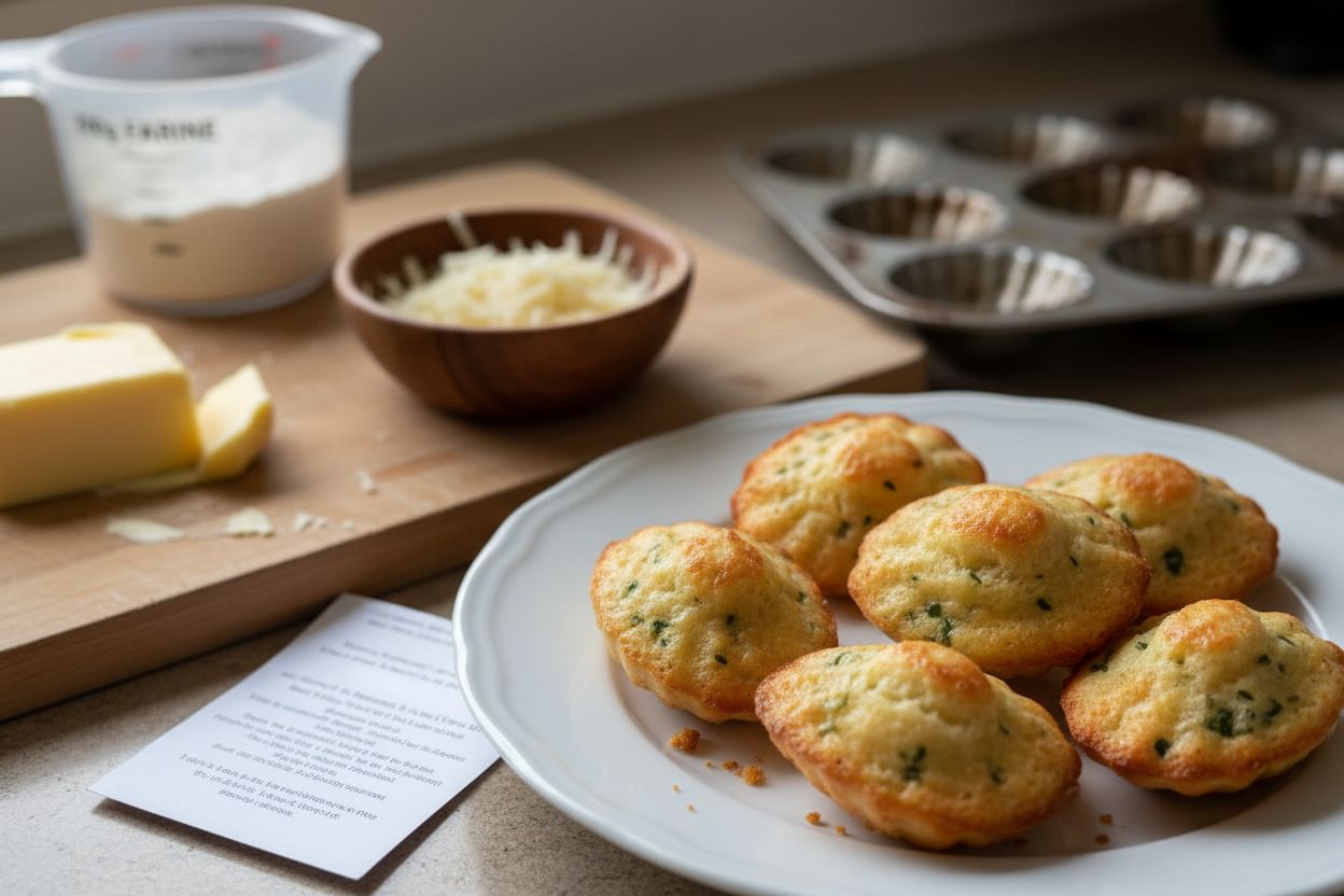Madeleines salées au parmesan terminé