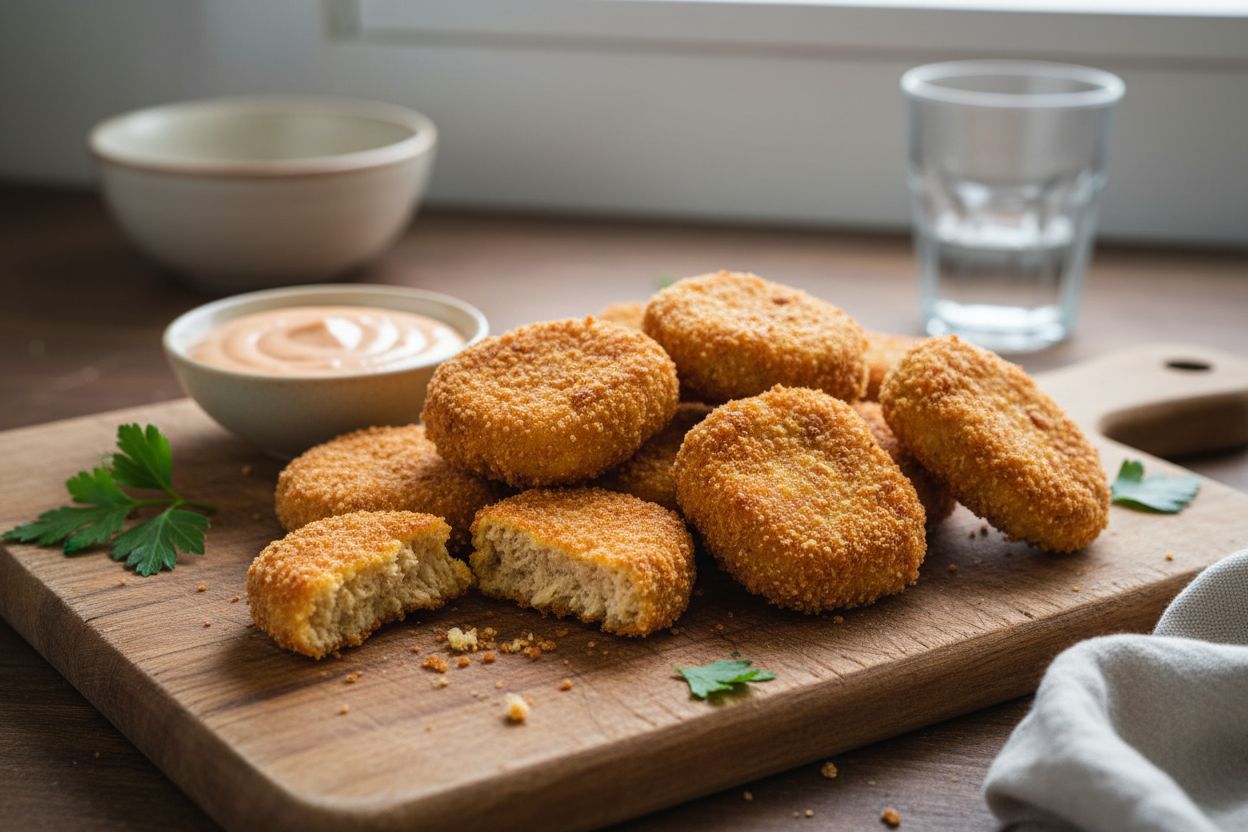 Nuggets de seitan panés terminé