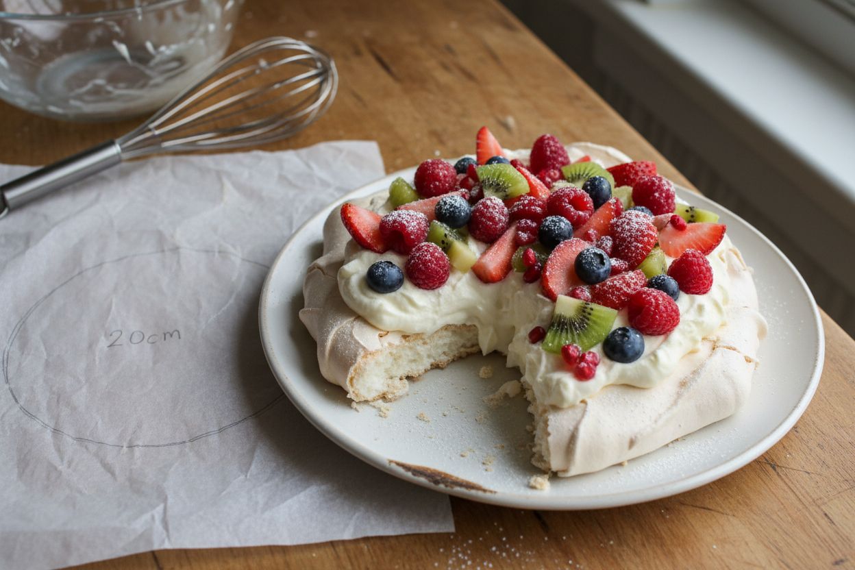 Pavlova aux fruits de saison terminé