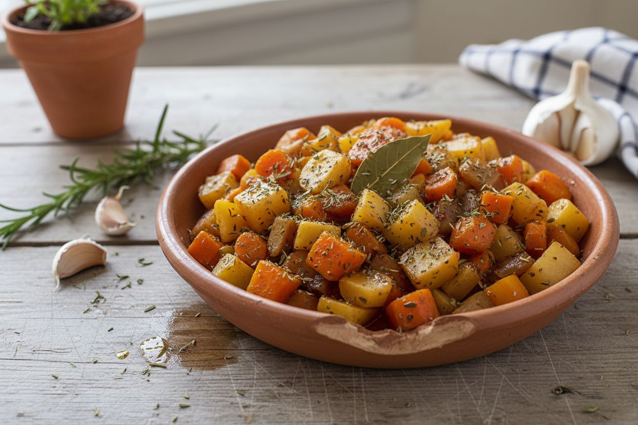 Ragoût de légumes racines terminé