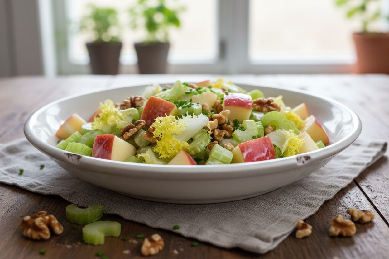 Salade waldorf végétarienne terminé