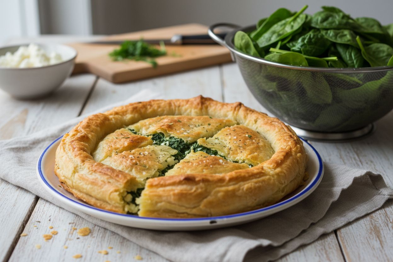 Spanakopita grecque (tourte aux épinards) terminé