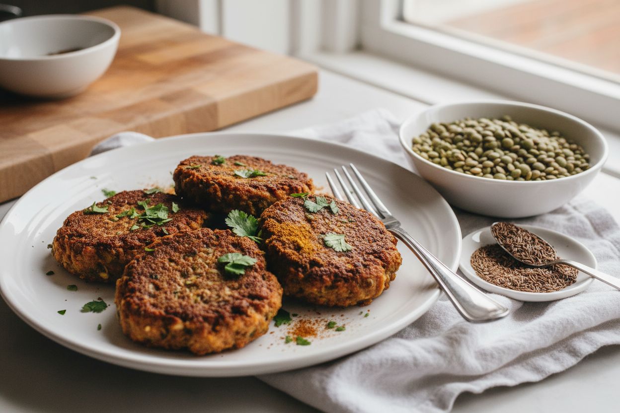 Steak lentilles cumin terminé
