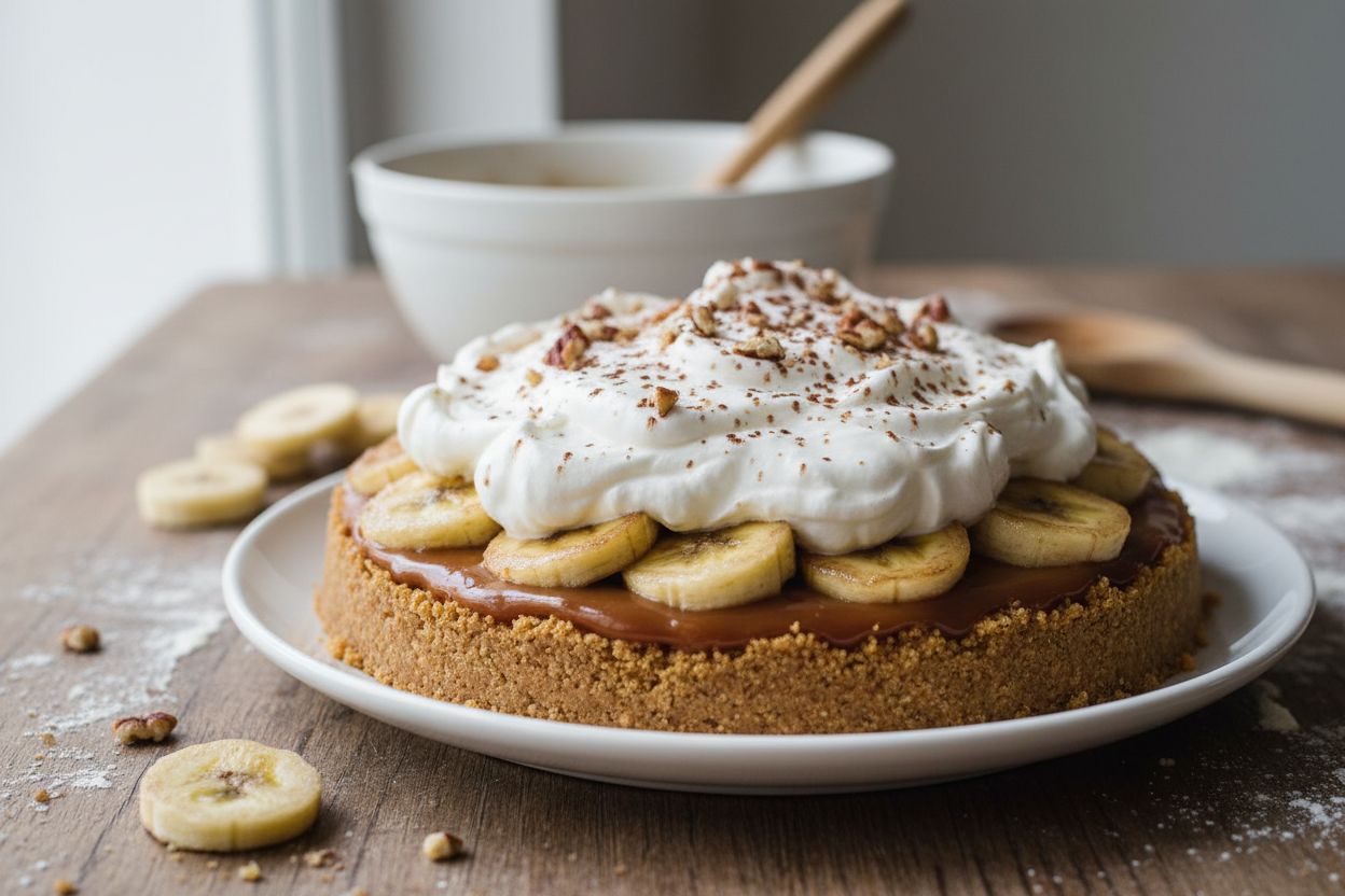 Tarte banoffee végétarienne terminé
