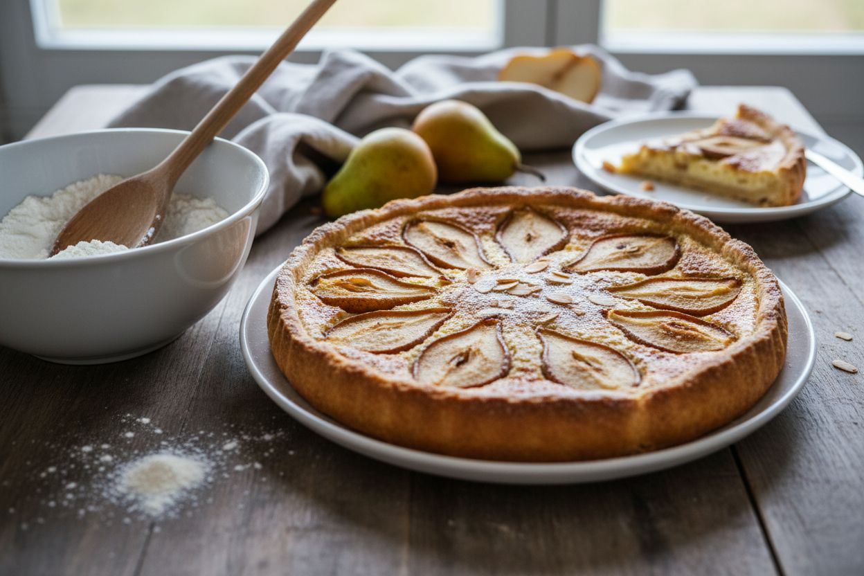 Tarte bourdaloue aux poires terminé