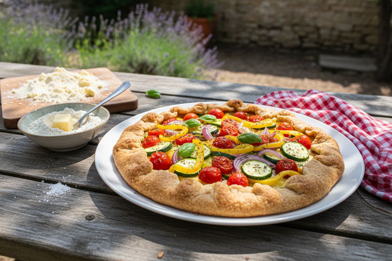 Tarte rustique aux légumes d’été terminé