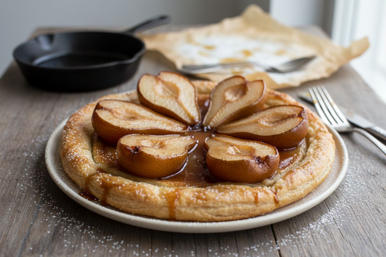 Tarte tatin aux poires terminé
