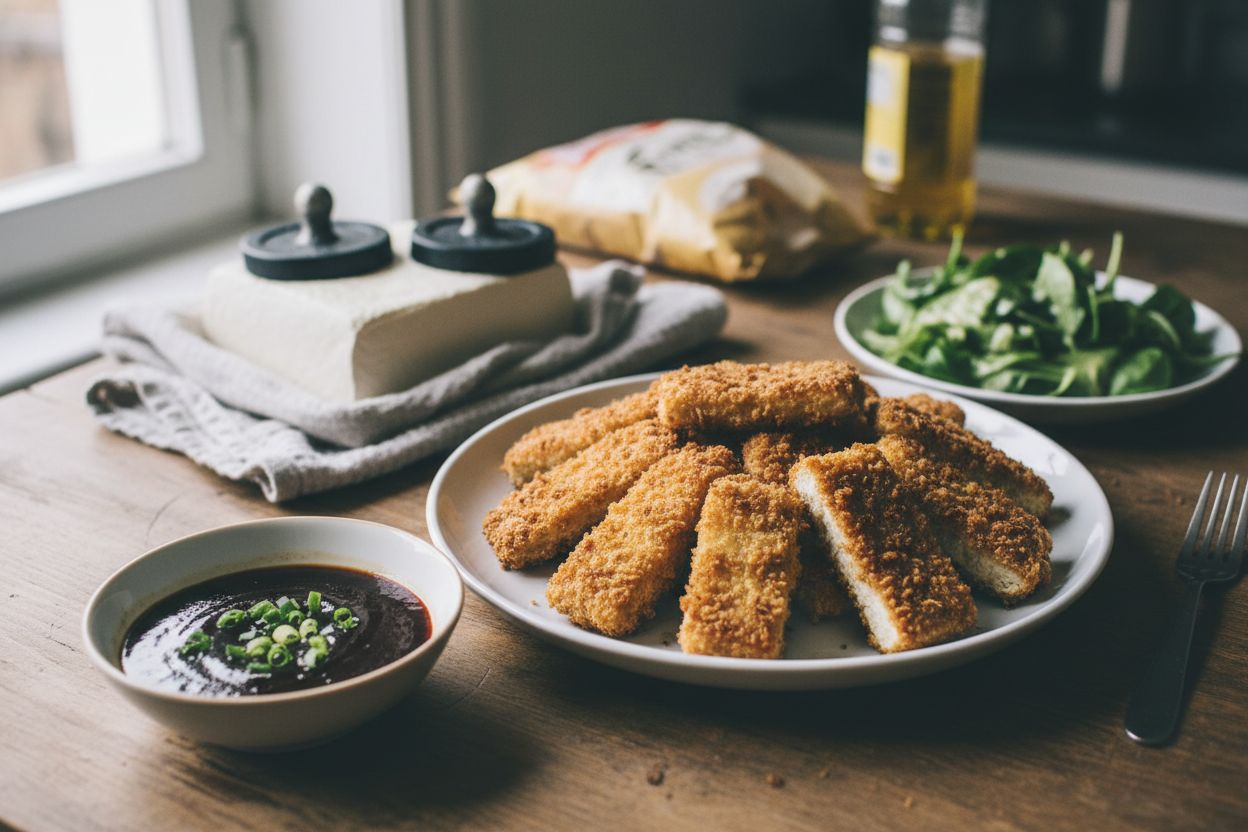 Tofu katsu japonais terminé