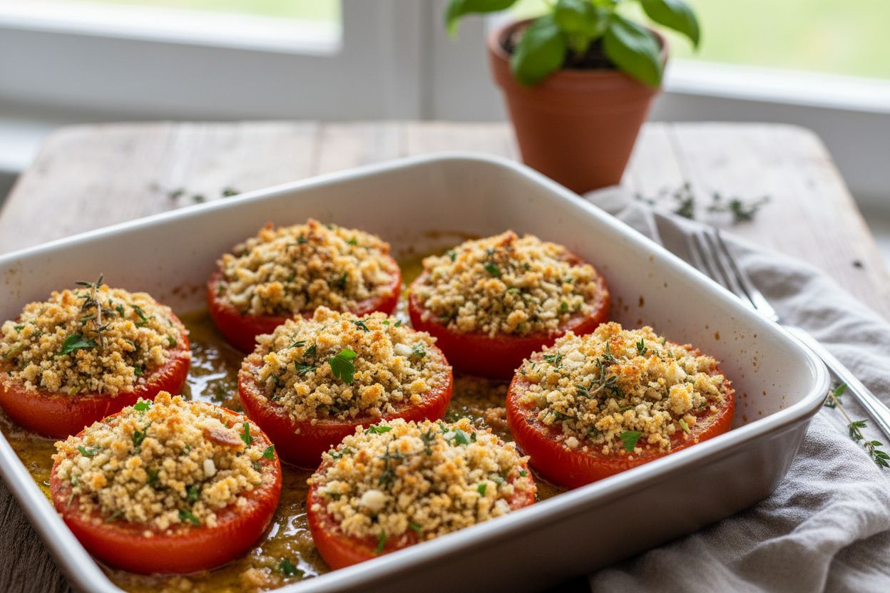 Tomates provençales au four terminé