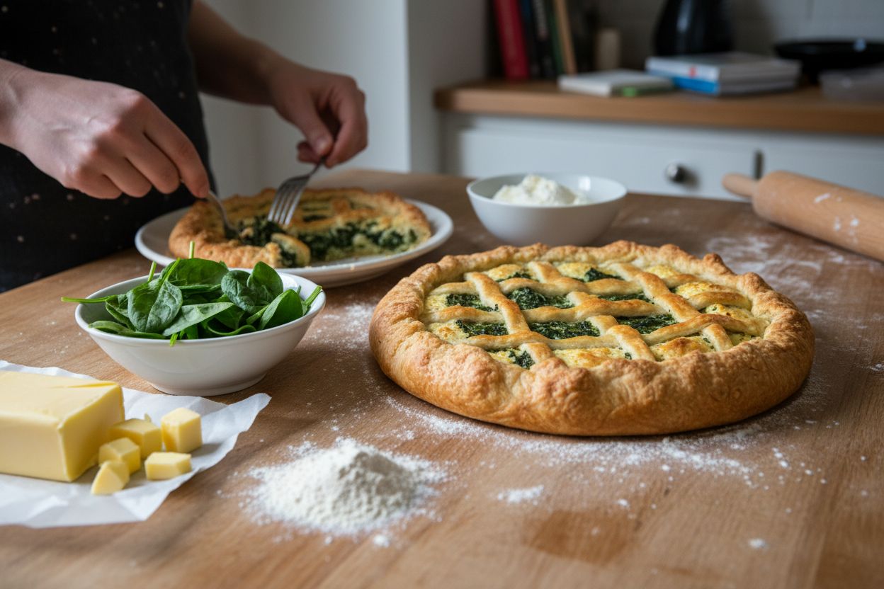 Tourte épinards et ricotta en croûte terminé