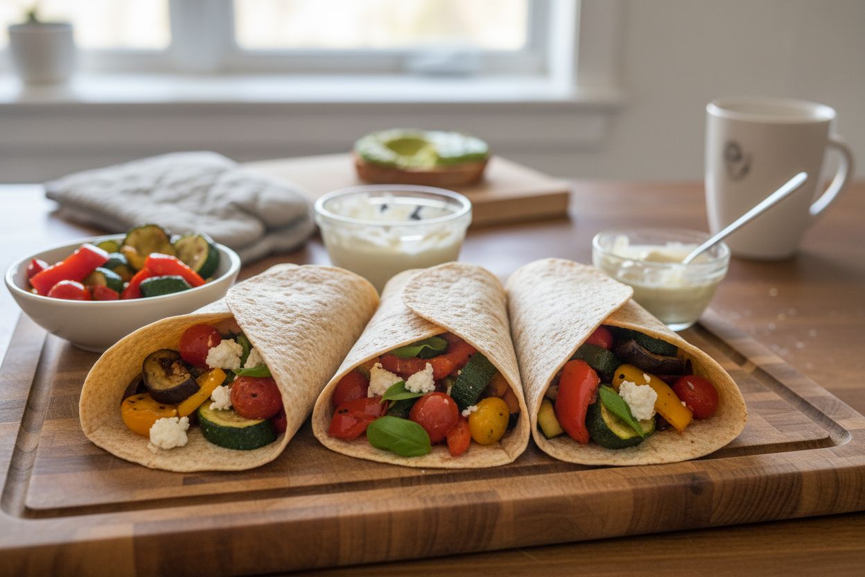 Wrap vegetarien legumes soleil terminé