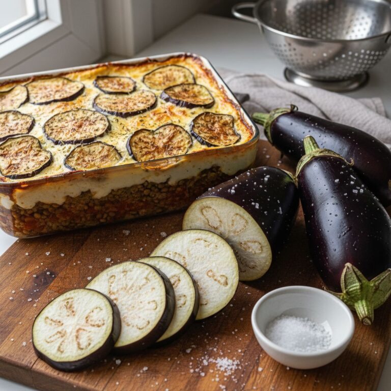 Moussaka végétarienne Aubergines fondantes Béchamel onctueuse