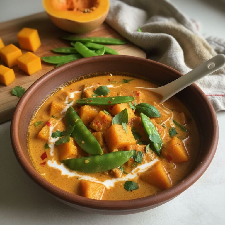 Curry Butternut Pois Mange Tout Recette Végétarienne Facile