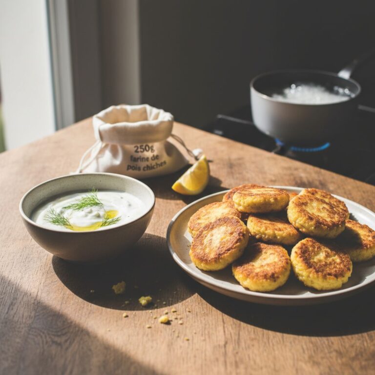 Panisse croustillante et sauce yaourt Le soleil dans votre assiette