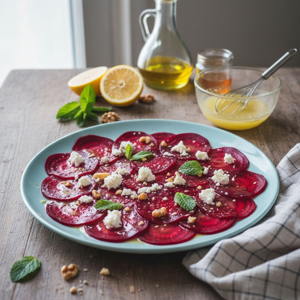 Carpaccio de betteraves à la feta