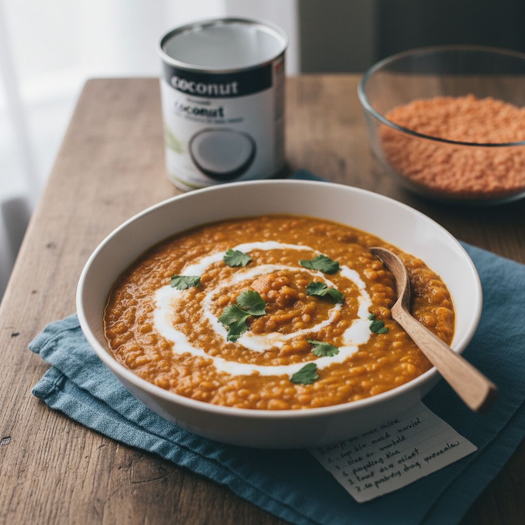 Dhal de lentilles au lait de coco