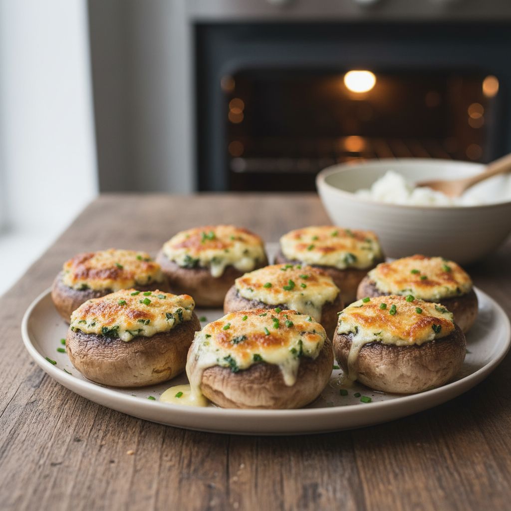 Champignons farcis au fromage frais