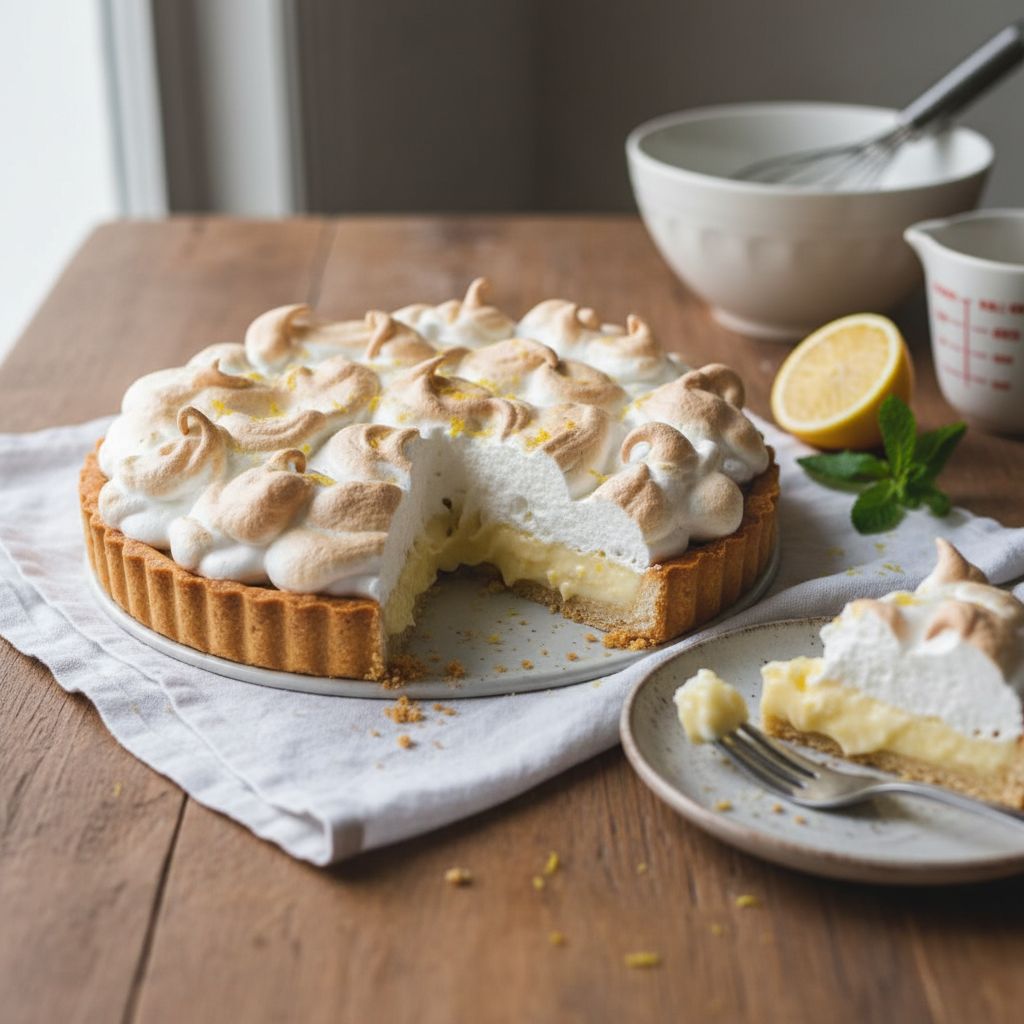 Tarte au citron meringuée végétarienne
