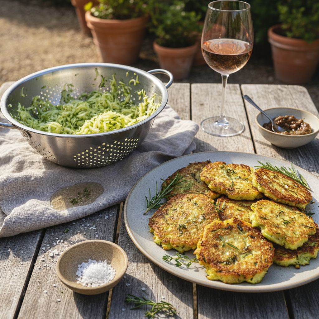 Beignets de courgettes terminé