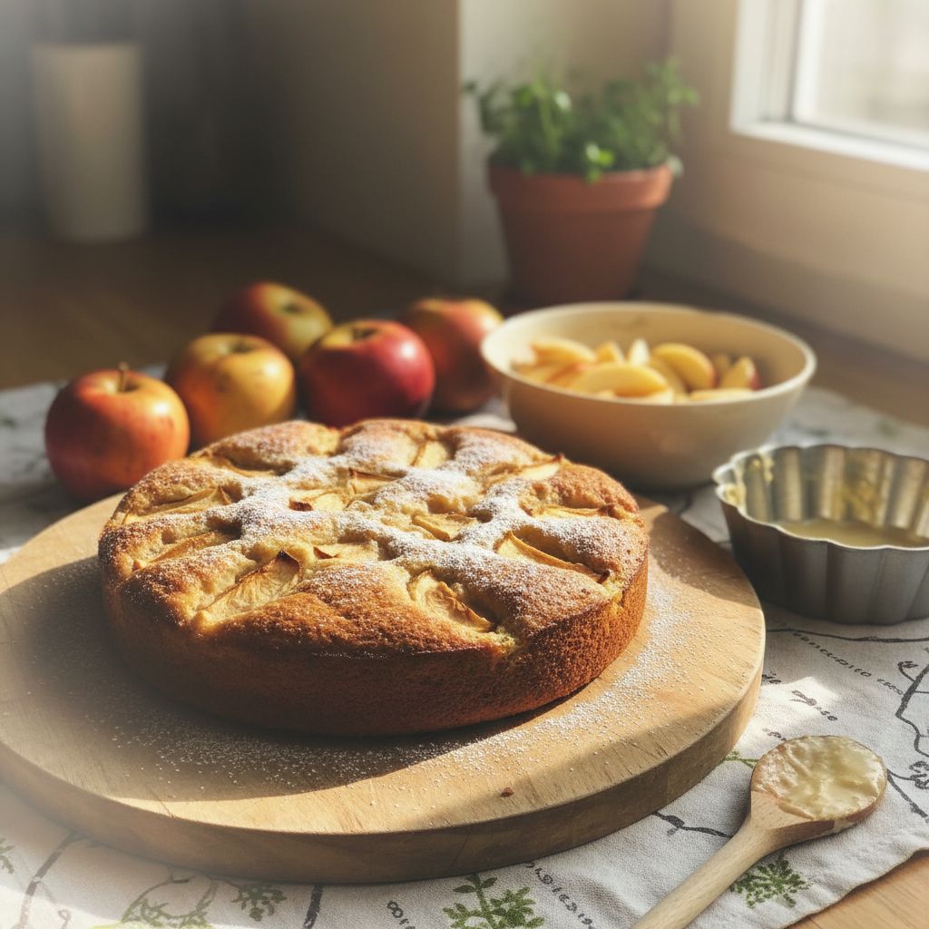 Gateau pommes vegan grand mere terminé