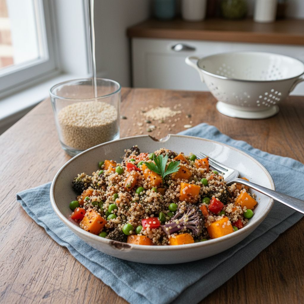 Quinoa potiron petits legumes terminé