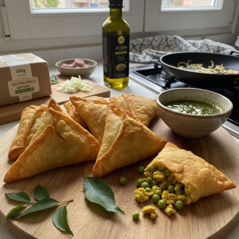 Samossas seitan curry croustillants Recette gourmande apéritif réussi