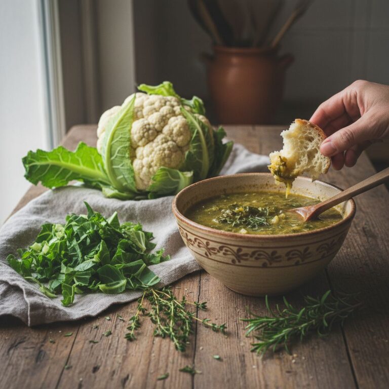 Soupe Feuilles Chou Fleur Recette Grand Mere Anti Gaspi et Réconfortante