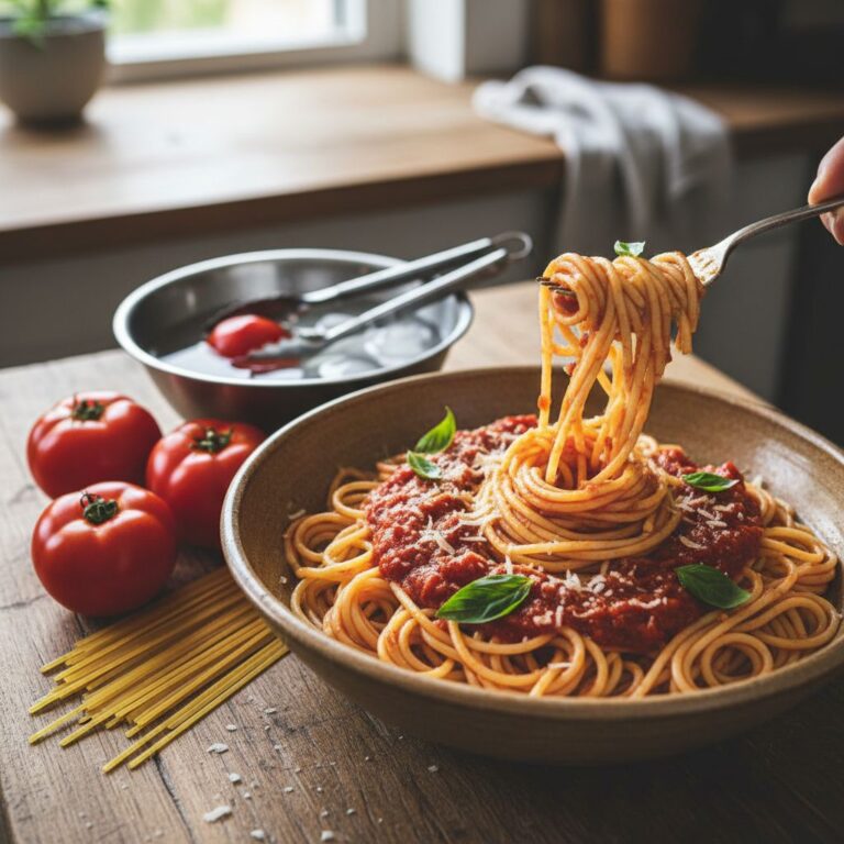 Spaghetti sauce tomate Recette facile et savoureuse