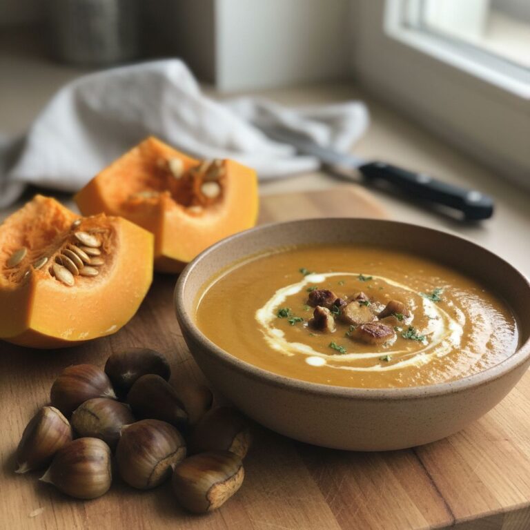 Velouté Potimarron Châtaignes Recette Automne Réconfort