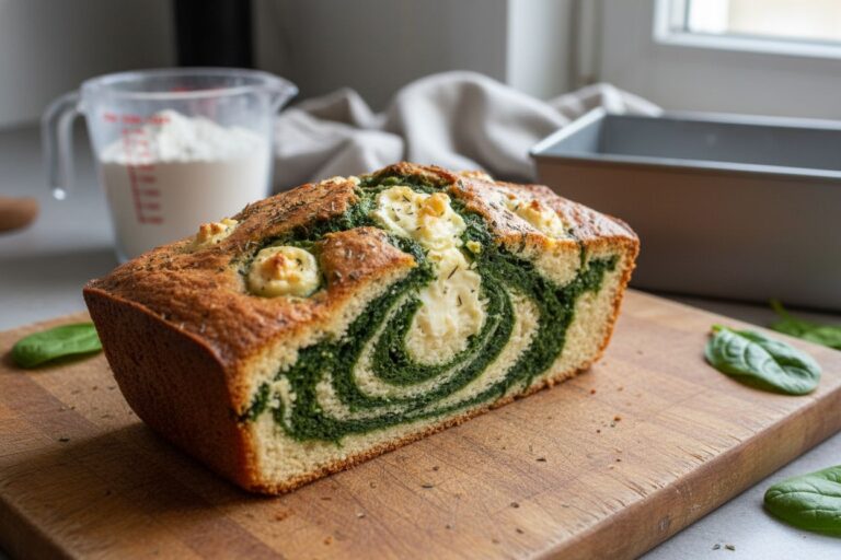 Cake salé épinards chèvre Moelleux, gourmand et marbré !