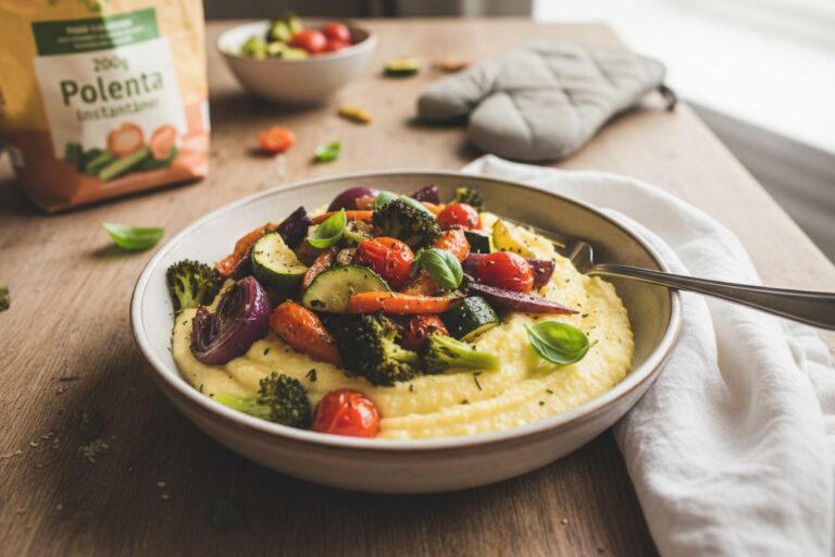 Polenta crémeuse Légumes rôtis Recette réconfortante facile