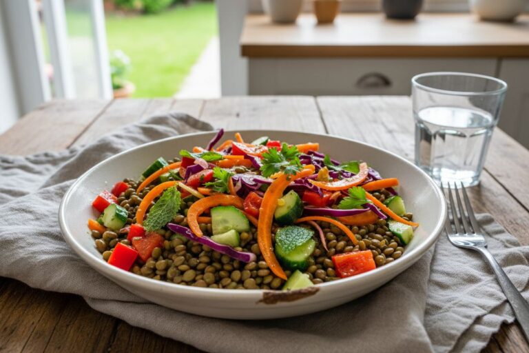 Salade de lentilles vitaminée Recette énergie et légumes croquants