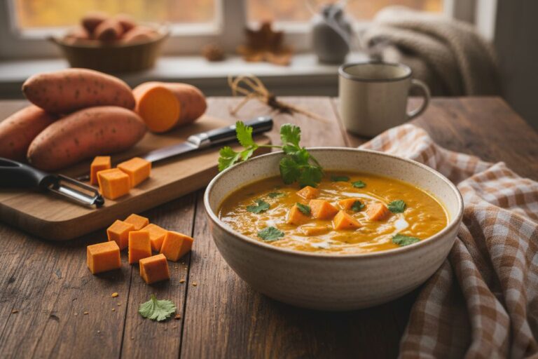 Soupe Patate Douce Coriandre Recette Réconfortante Grand Mère