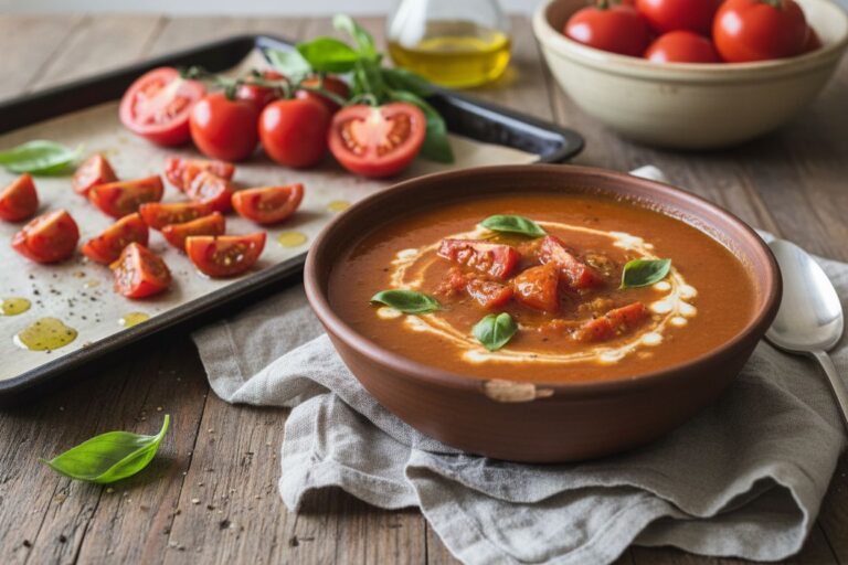 Soupe Tomates Rôties Basilic Recette Provençale Ensoleillée