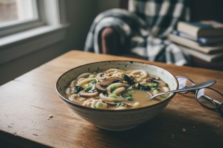 Soupe miso udon réconfortante Recette facile et rapide