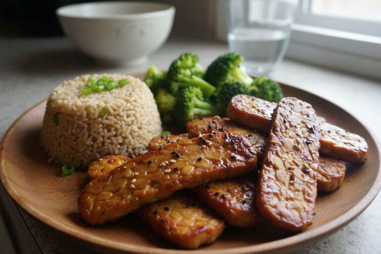 Tempeh mariné sauce soja érable Recette facile protéinée et savoureuse