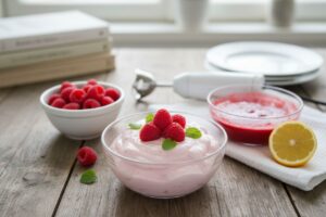 Mousse légère aux framboises