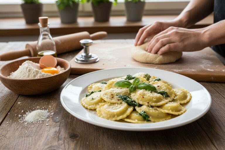 Raviolis ricotta épinards faits maison recette facile