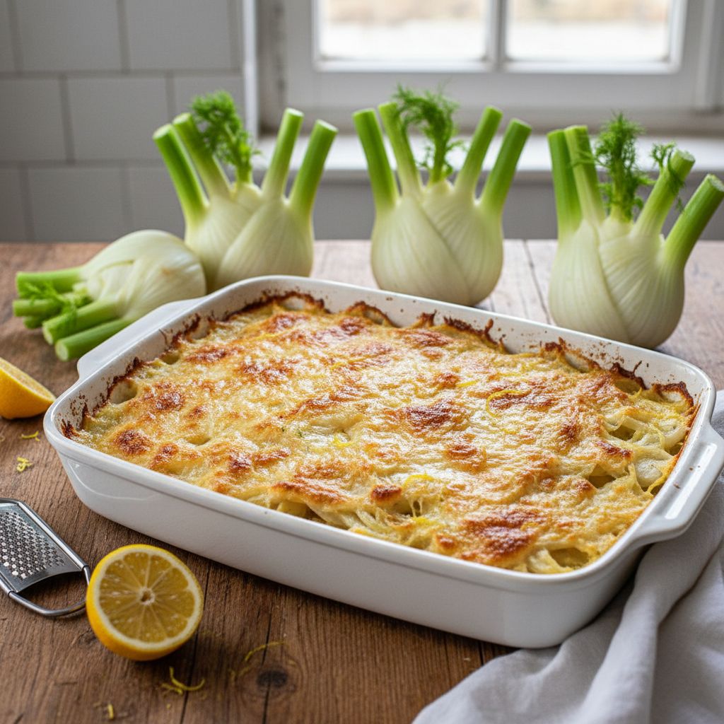 Gratin de fenouil au parmesan et citron (ultra fondant)