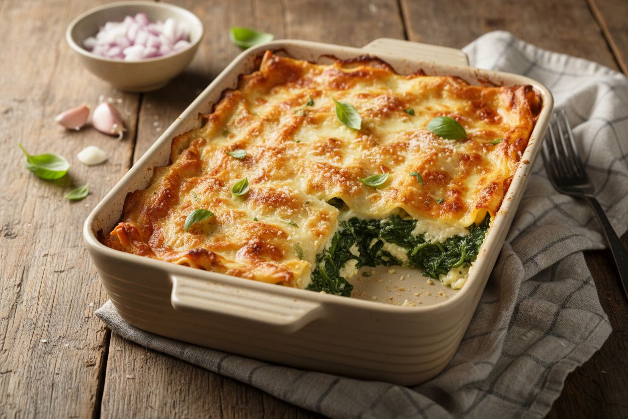 Lasagnes aux épinards et ricotta