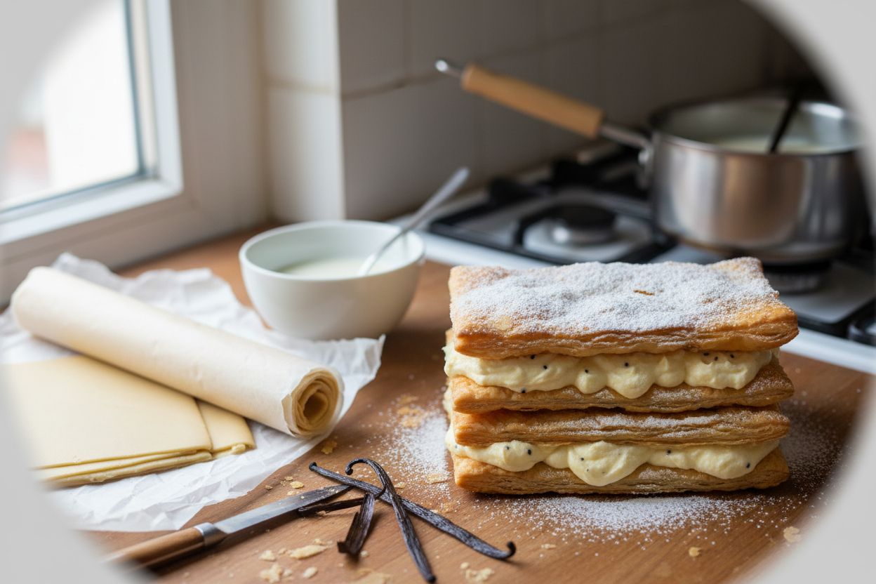 Millefeuille à la vanille