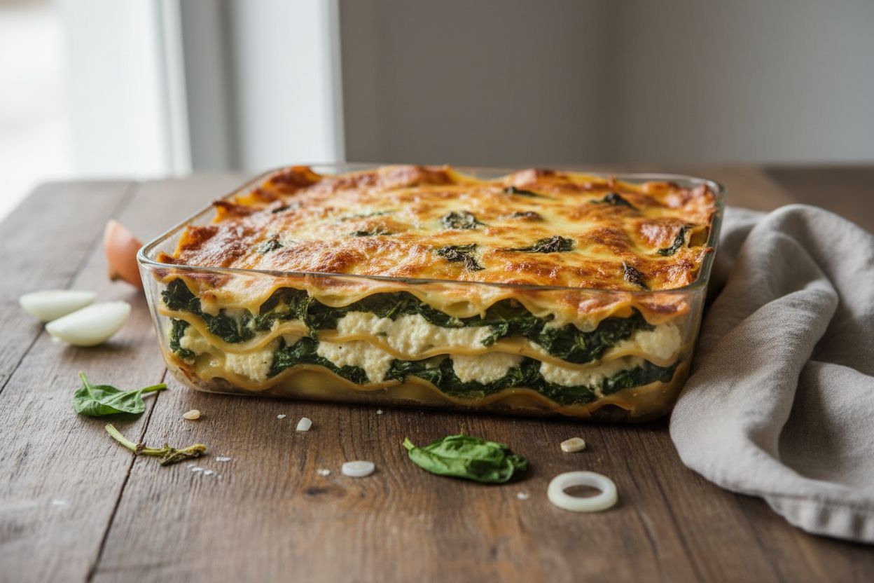 Lasagnes aux épinards et ricotta terminé