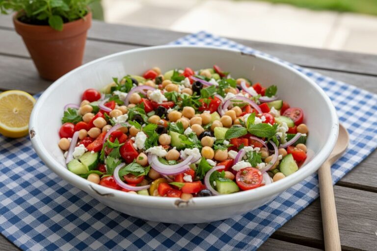 Salade de pois chiches méditerranéenne Protéines et saveurs du soleil