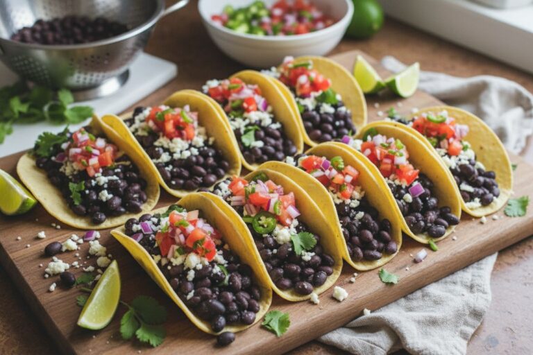 Tacos haricots noirs : recette végétarienne gourmande et facile