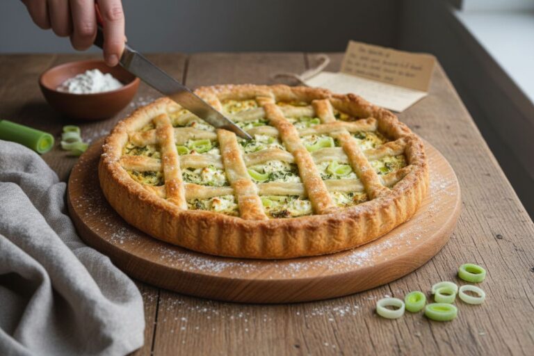 Tourte poireaux rôtis recette facile et parfumée