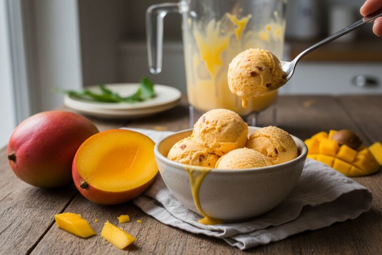 Glace à la mangue maison recette facile et rafraîchissante