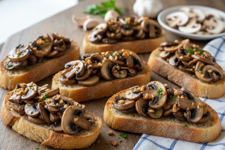 Bruschetta Champignons Ail Recette Facile et Gourmande